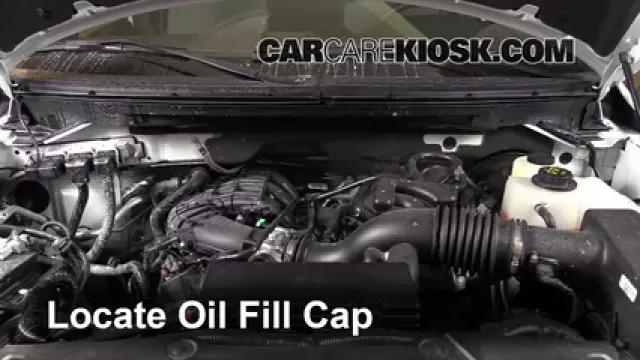 2013 Ford F-150 XLT 3.7L V6 FlexFuel Standard Cab Pickup Aceite Agregar aceite